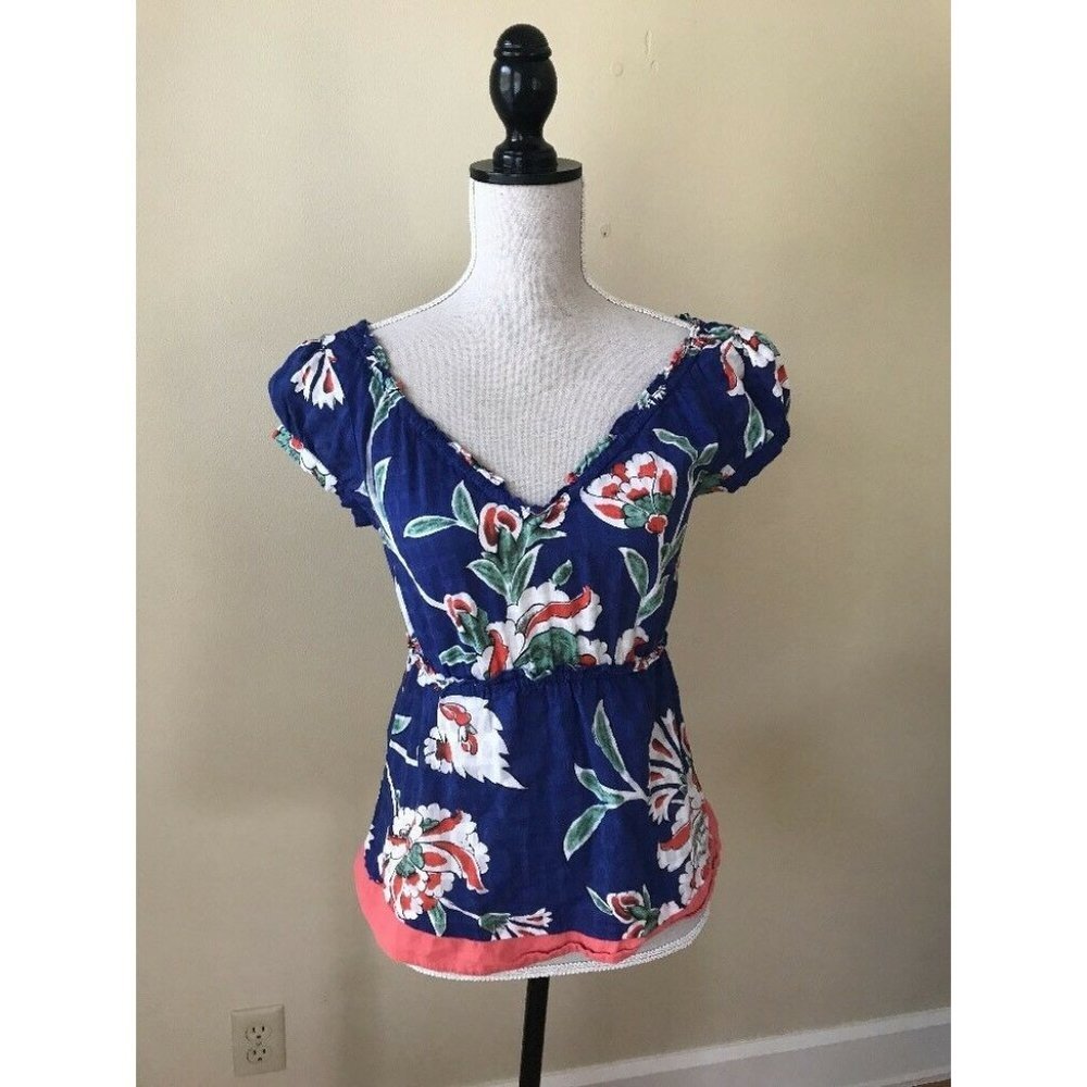 EDME & ESYLLTE Size 2 Blue Floral Lightweight